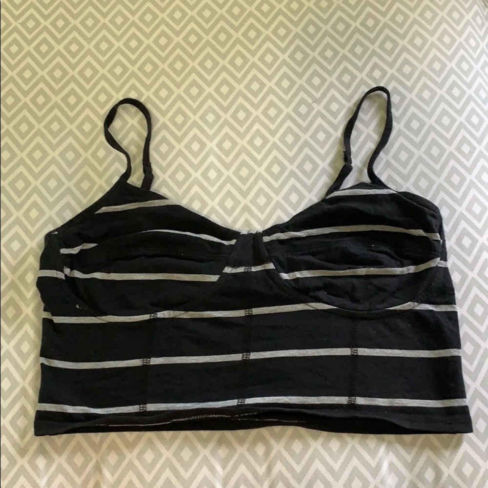 Striped Cropped bustier top